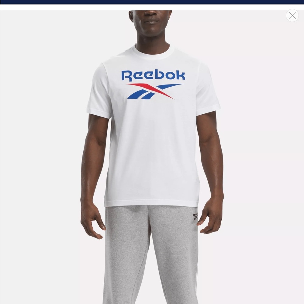 Reebok Men's White Graphic T-Shirt